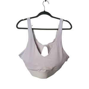 56. Fabletics Women's White 1X Sports Bra